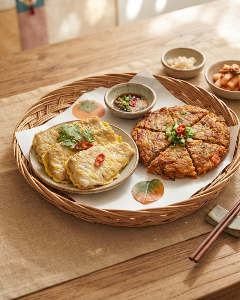 미주순대 l 추석 모듬전 || 두툼한 도미전 5pcs+녹두전 1pc