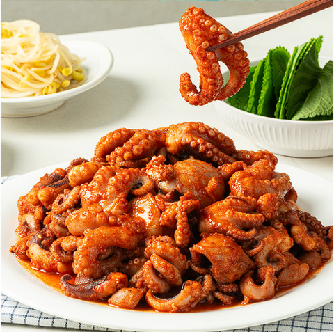 얌얌 l stir-fried spicy baby octopus Mealkit • 불맛 쭈꾸미 볶음 밀키트 (쭈꾸미 350g/야채,우동사리 포함)