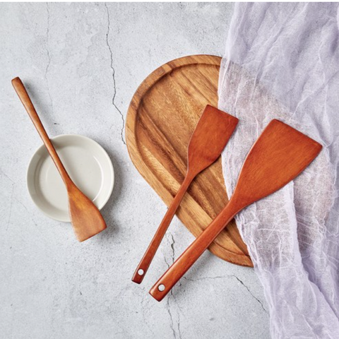 Kitchen Utensils l Lacquered Wood Turner • 천연 옻칠 우드 뒤집개