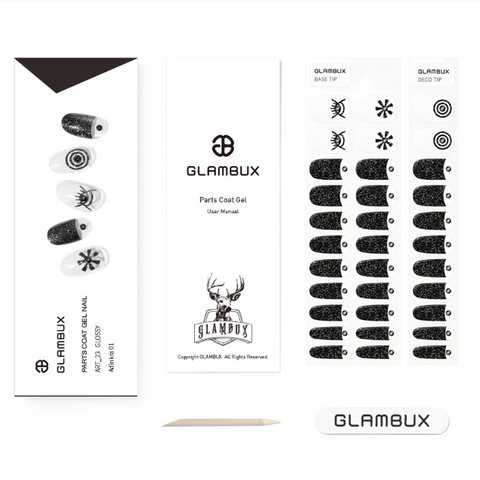 Glambux l 自凝胶指甲贴纸艺术 23 Adinkra 01 - Adinkra 01