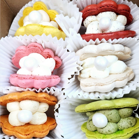 Ruby l 수제 진주 조개 마카롱 3pcs