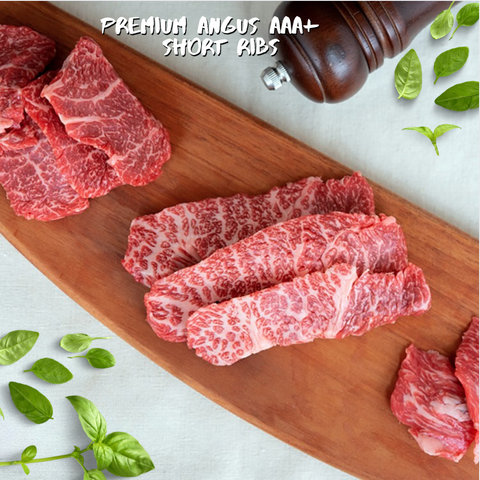Baro Meat l Premium Angus AAA Short Ribs • 프리미엄 앵거스 AAA 갈비살 1LB