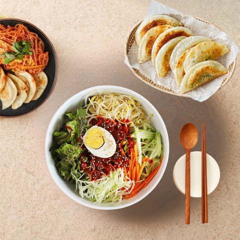 바로 ON I Spicy Jjolmyeon & Crispy Dumplings • 쫄면 2인분 + 납작 군만두 콤보