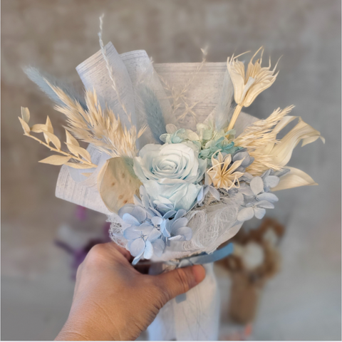 AK BOTANIC l 프리저브드 플라워 미니 부케 - Blue