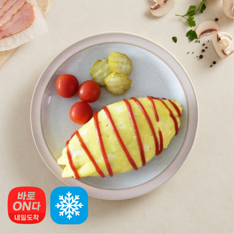 👍 The Bob's Kitchen | Omurice (1 serving) - The classic fried rice topped with soft-boiled egg and ketchup!