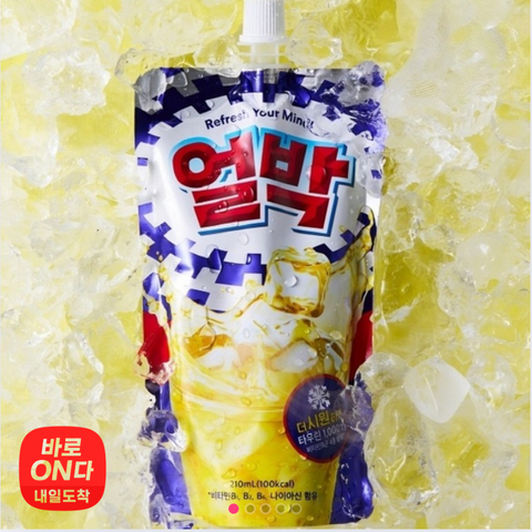 얼박 l 시원한 박카스 얼박 오리지널 210ml x 2팩 – 타우린 1,000mg, 비타민B군 함유, 얼려 마시는 피로회복 음료