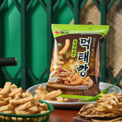 먹태깡 | 청량 마요맛 60g – 매콤하고 고소, 맥주 안주 간식 추천
