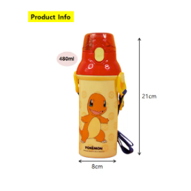 포켓몬 l 앵커 원터치 어깨끈 물병 파이리 480ml