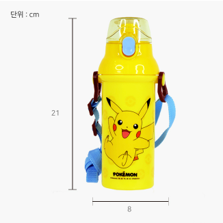 포켓몬 l 앵커 원터치 어깨끈 물병 피카츄 480ml