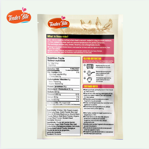 Tenderbite l Tenderbite Original 130g - Sous vide cooking for a juicy, tender texture! - Buy 10 packs and get 1 free!!