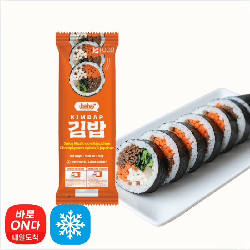 BABA l Spicy Mushroom Japchae Frozen Kimbap 230g