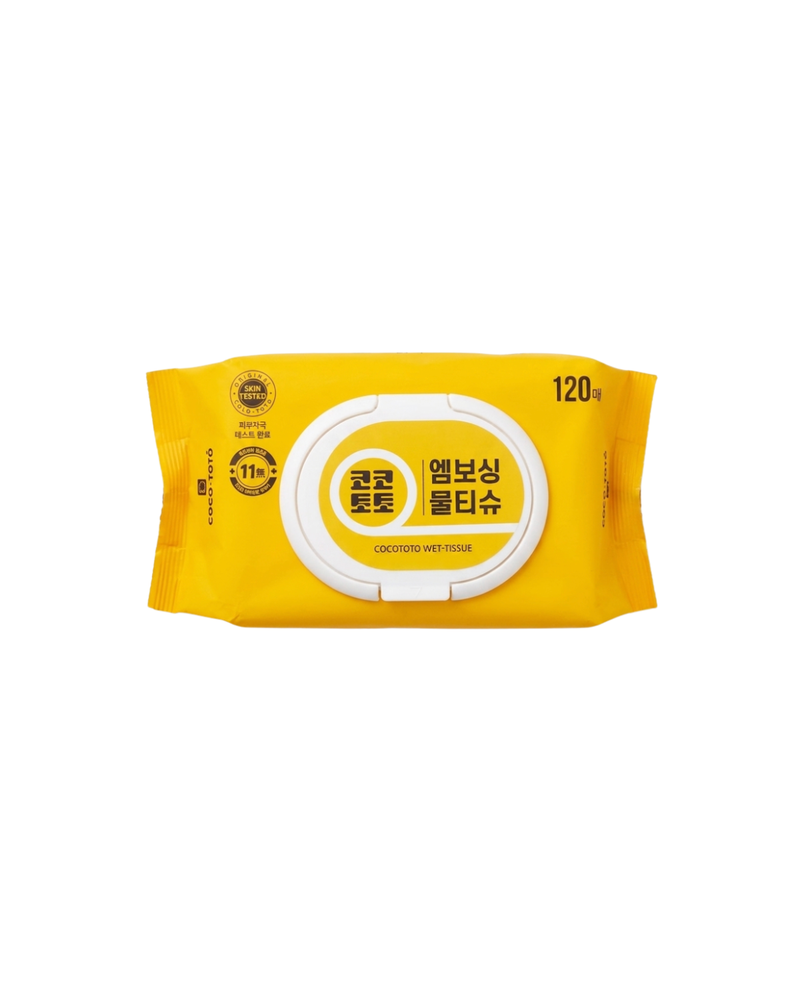 코코토토 l 엠보싱 물티슈 120매 (캡형)