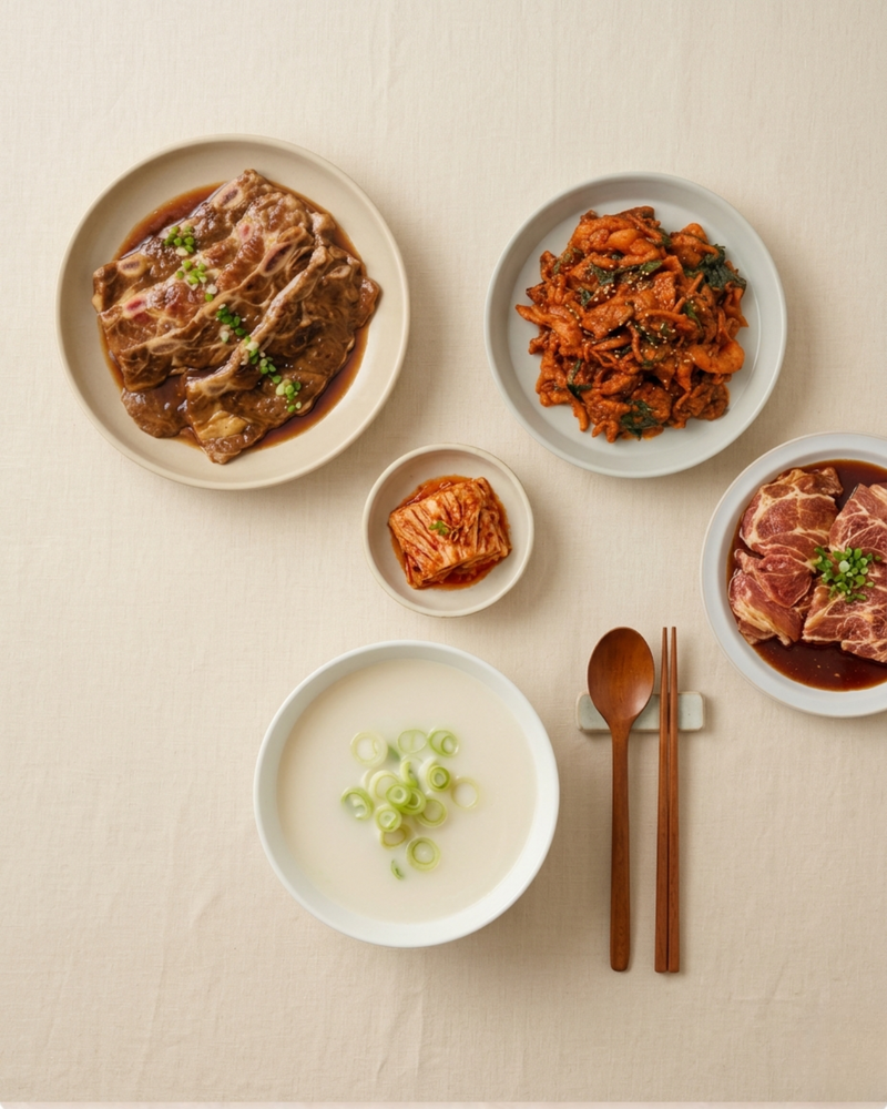 Sauceman l Special Meat Trio - Pork Ribs + Stir-fried Pork + LA Ribs + Beef Bone Broth