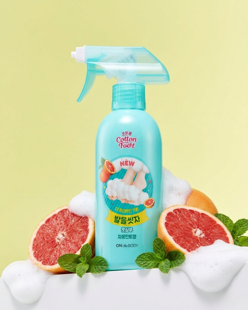 👍Restock due ON:theBODY l Wash Your Feet Foot Shampoo Grapefruit Mint Scent 385ml
