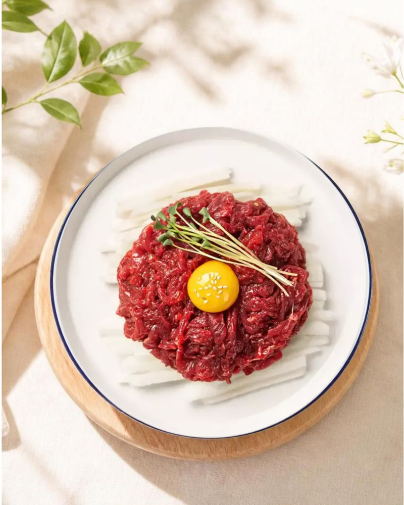 Yeonhui-dong l Korean Raw Beef Tartare (Yukhoe) 180g + apple, pear, and cucumber slices