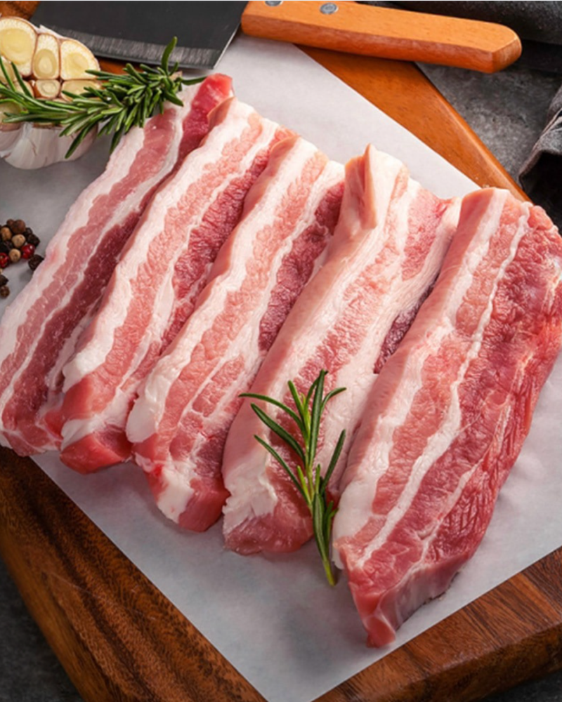 Langley Meat l Antibiotic-Free Pork Belly with Skin 2LB