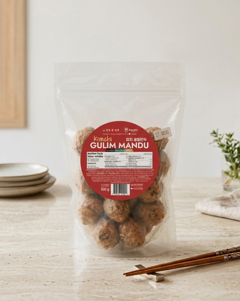 Jangsu Gulim Mandu | Kimchi Dumplings 500g || Free Tteok-galbi with purchase of two packs, first 30 customers only