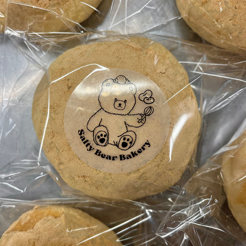 Salty Bear l Red Bean Injeolmi Cream Bun (Cream Bread)