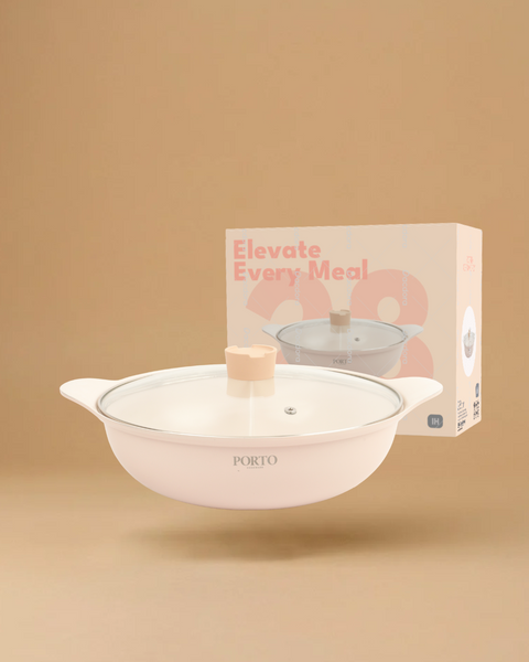 Porto l IH 논스틱 메가스톤 분할 냄비 28cm