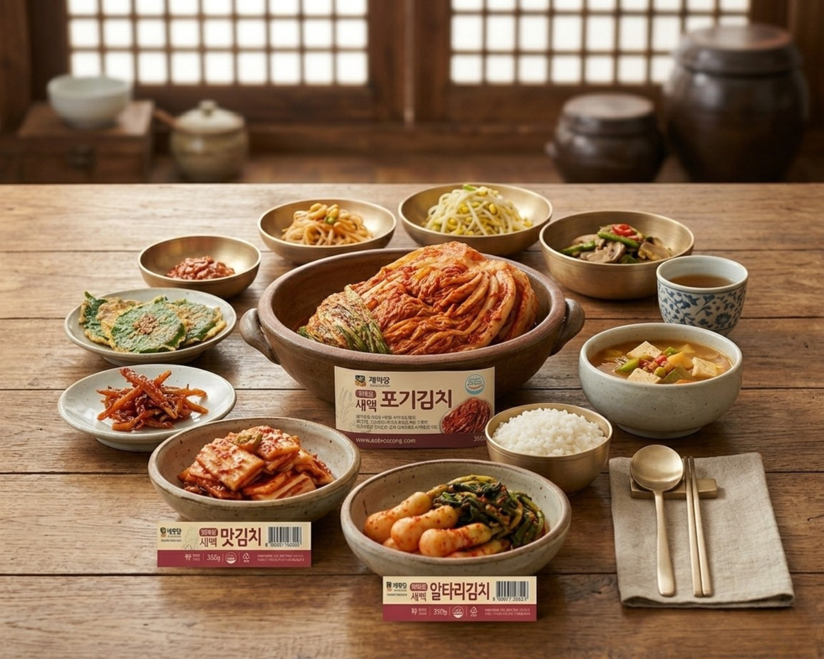 한국 김치의 깊은 맛, 한 상자에 담았어요