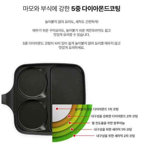 Porto l 3 Combi Egg Pan • 3 콤비 팬 + 🆓 삼양라면 (5개입 1팩)