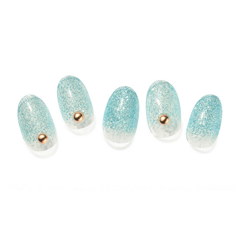 Glambux l Self Gel Nail • 셀프 젤 네일 스티커 글리터 005 Aquamarine - 아쿠아마린