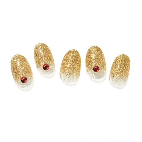 Glambux l Self Gel Nail • 셀프 젤 네일 스티커 글리터 01 Gold - 골드