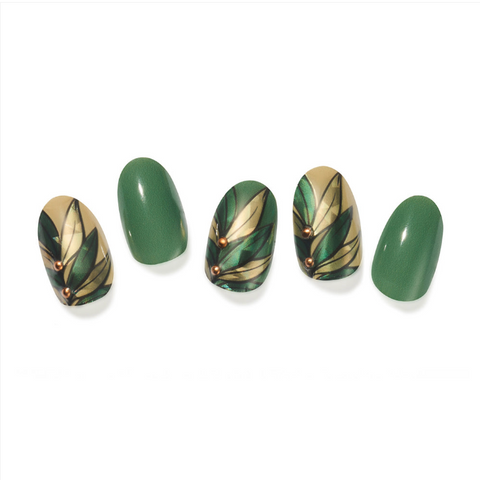 Glambux l Self Gel Nail • 셀프 젤 네일 스티커 아트 03 Olive Leaf - 올리브 리프