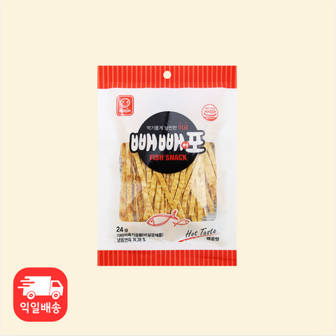 주전부리 l Fish Snack Hot Taste • 빼빼어포 매운맛 24g x 2pk