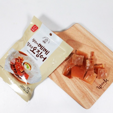 주전부리 l Grilled Dried Squid Snack • 철판에 메메 잘구운 오징어 37g