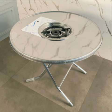 2nd Group Order | Nostalgic Street Stall Table (Built-in Gas Burner) + 6 Rattan Chairs