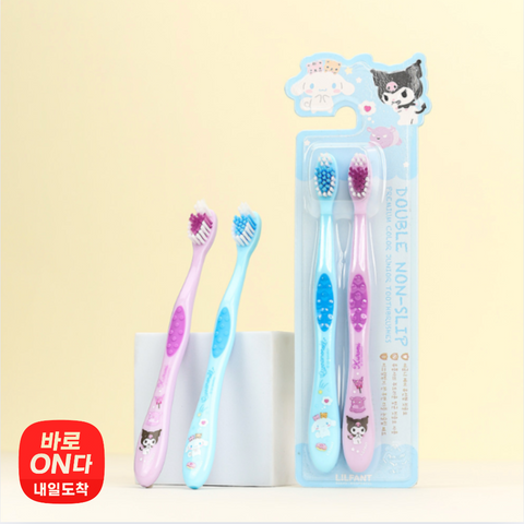 산리오 l 더블 논슬립 컬러칫솔 2P - Cinnamoroll & Kuromi