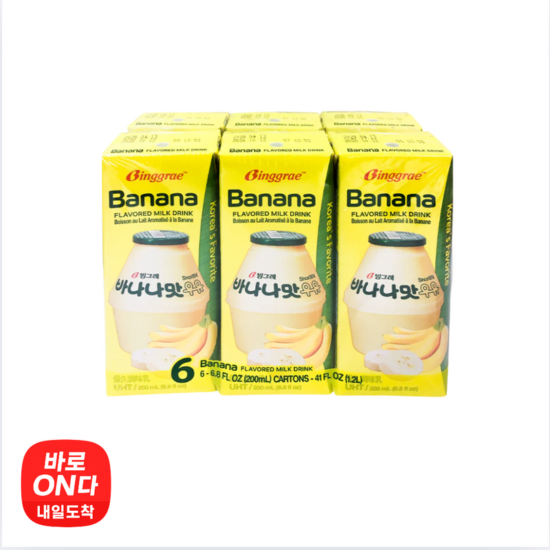 빙그레 l 바나나 우유 200ml x 6개입