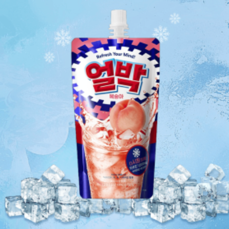 얼박 l  시원한 박카스 얼박 복숭아 210ml x 2팩 - 타우린 1,000mg, 비타민B군 함유, 얼려 마시는 피로회복 음료