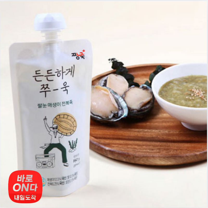 짱죽 l 쌀눈 매생이 전복죽 140g - 유기농 쌀과 쌀눈, 그리고 완도산 청정 전복까지!