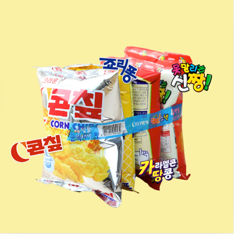 크라운 l 크크스낵 4종