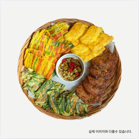 명절엔 l 얌얌 모듬전 4종 - 새우부추전,동태전, 꼬치전, 김치전