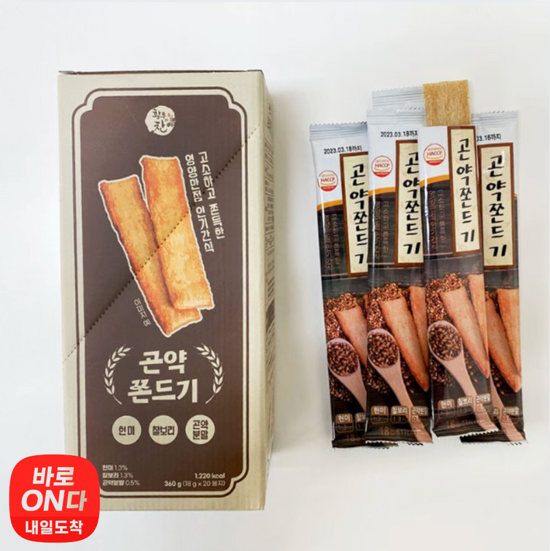 쫀슐랭 l 더베러굿즈 곤약쫀드기 360g ( 18g x 20봉지)