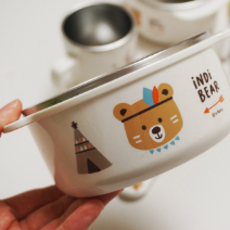 Indie Bear l Kids Stainless 5-piece Dinner Gift Set