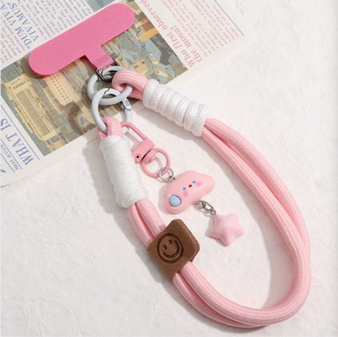 Cell Phone Accessories l Handmade Rope Strap - Pink or Blue