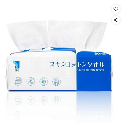 ITO l Skin Cotton Towel, 12 Perforated Sheets, 80 Count