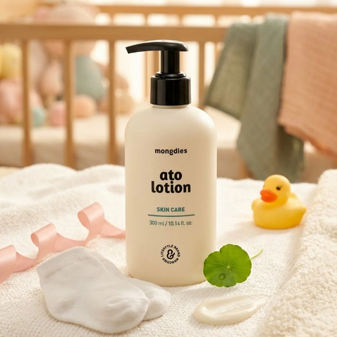 Mongdies l Ato Lotion + Baby Rich Oil Moisturizing Set 😀 Free Soothing Gel