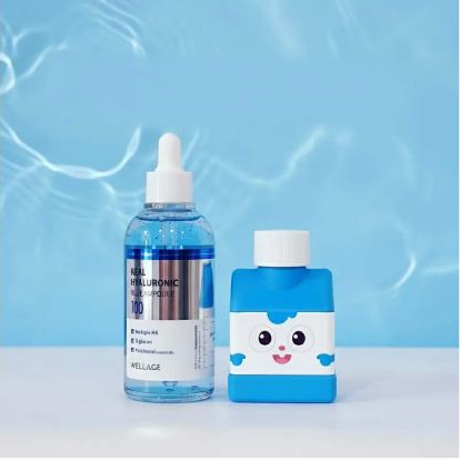 Wellage l Real Hyaluronic Blue Ampoule: WORK Collaboration Edition 100ml+75ml (Refill)