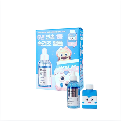 Wellage l Real Hyaluronic Blue Ampoule: WORK Collaboration Edition 100ml+75ml (Refill)