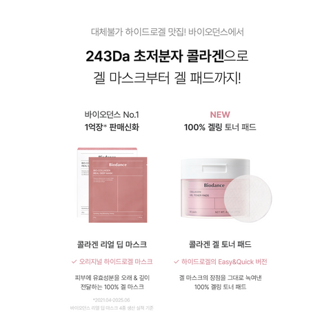 Biodance Collagen Gel Toner Pad (60 sheets)