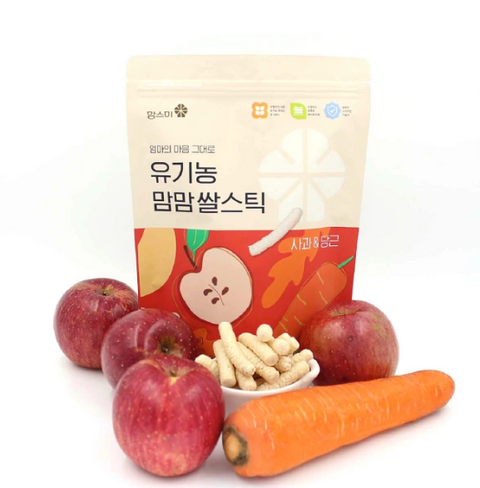 Momsme l Organic Mom Mom Rice Stick Apple Carrot 30g