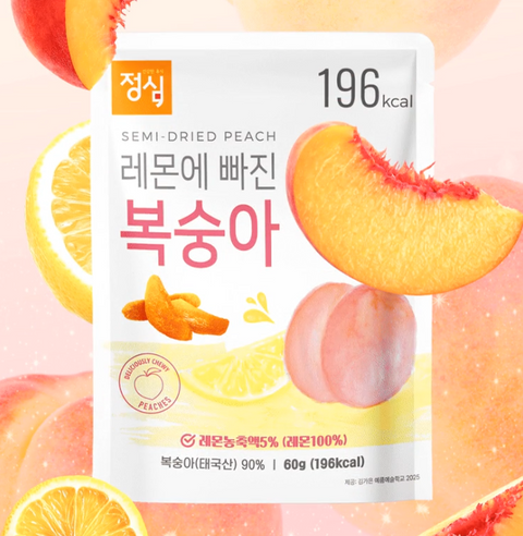 정심푸드 l 레몬톡피치 복숭아말랭이 60g