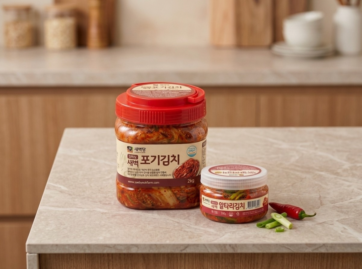🇰🇷 맘스김치 l 특가 실속구성 || 포기김치 1.2kg + 알타리 350g