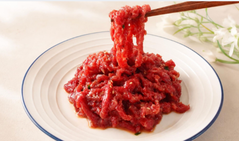 Yeonhui-dong l Korean Raw Beef Tartare (Yukhoe) 180g + apple, pear, and cucumber slices