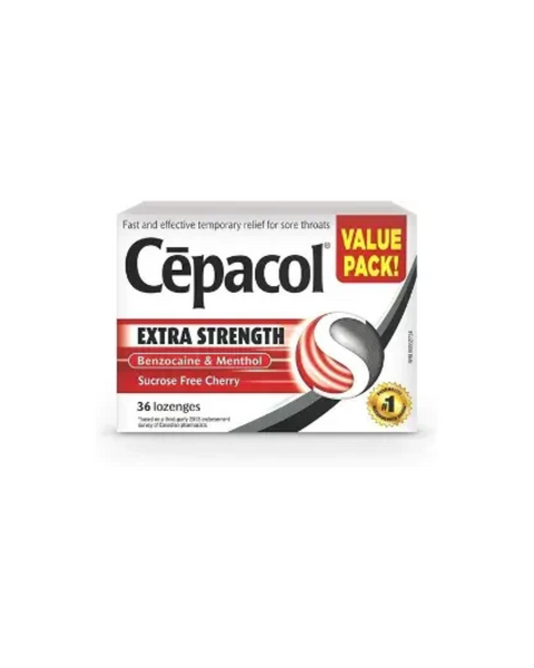 Cepacol I Cherry Extra Strength Lozenges 목 통증 완화 캔디 36개입 || Feb 2027